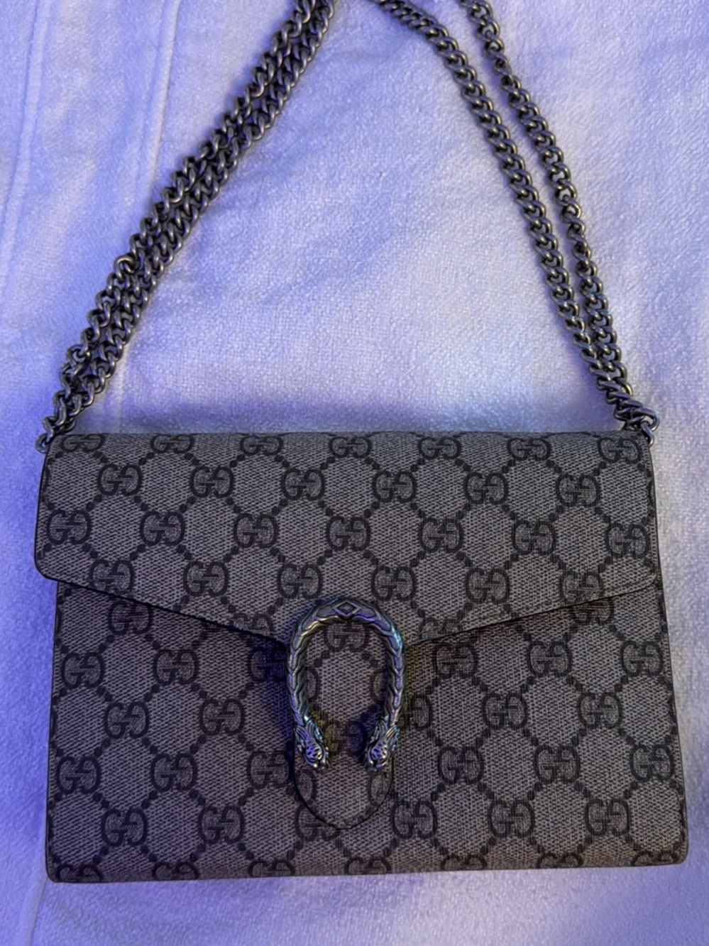 Gucci Black GG Supreme Dionysus Shoulder Bag